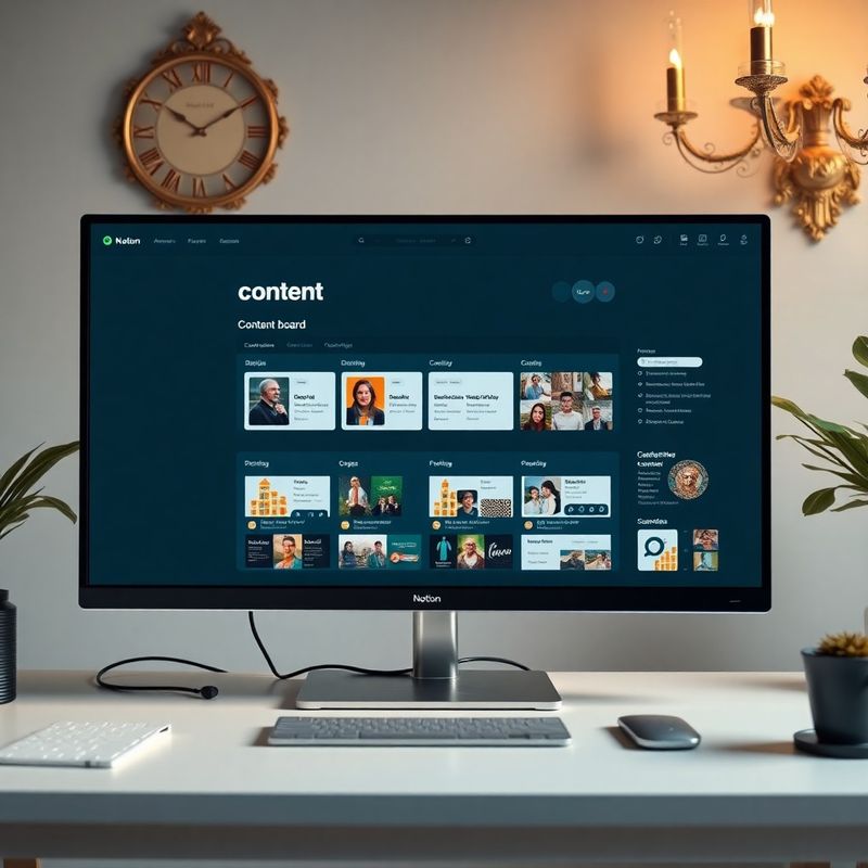 Content pipeline board na monitoru